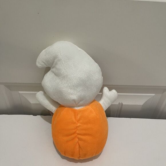 A&A Global Halloween Pumpkin Ghost Plush 8" Stuffed Toy With Tag - Picture 6 of 9